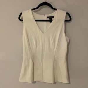 White House/Black Market White Peplum Top
